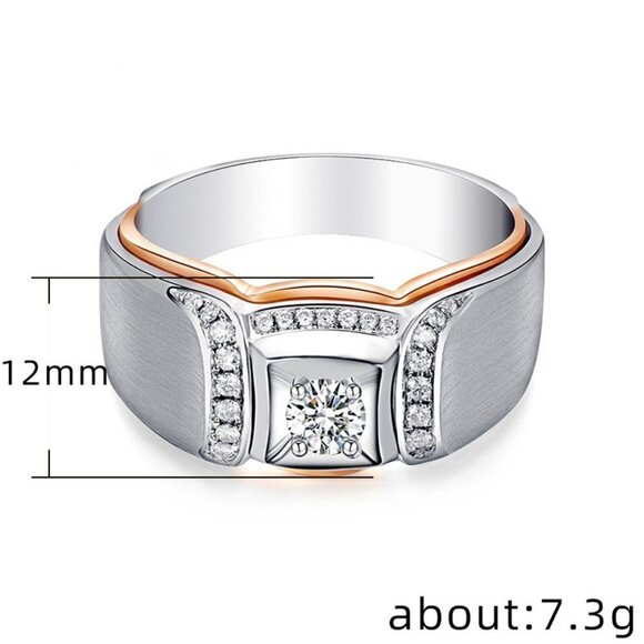 💞Trendy Design Shiny Zircon Gem Chunky Fashion Ring for Women, MARR9233 - Picture 6 of 6